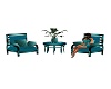 teal chairs