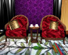 Red Satin Chair Set
