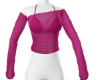 Raspberry Sheer Y2K Top
