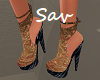 Gold/Black Sparkle Booti