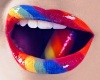 Mens Rainbow lip Tat