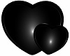 Black PVC Poofy Hearts