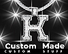 K Letter Iced Out Chain