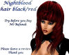 Nightblood hair blak/red