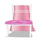 Pink/White Draped Chair