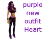 purple new outfit heart