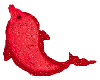 Red Glittered Dolphin