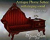 Antique Phone Settee Red
