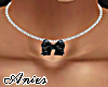 Black Bow Necklace