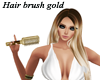 hair brush gold 