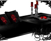 Red Rose Black Couch
