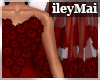 i| Red Flower Dress