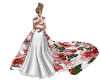 Queens floral ballgown