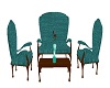  Teal Couch Set