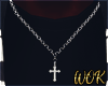 chrome cross necklace