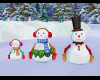 Snowman family skip/danc