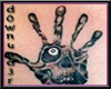 evil hand tattoo