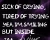 sick of crying