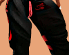 baggy pants red and blac