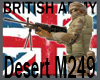 British Army desert M249