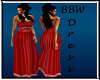 BBW Red Evening Gown