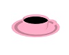 Pink cup black coffee