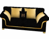 blk/gold sofa