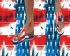 flag beach sandals