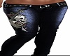 skull guitar rose jeans