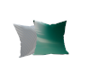 Green and White Pillows