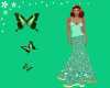 butterfly gown green