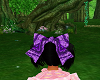 purple hair bow