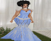 SOFT BLUE FEATHERED GOWN