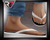 7R WHITE FLIP FLOPS