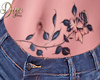 Belly Tattoo Flower
