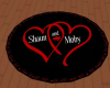 Shaun & Moby Heart Rug
