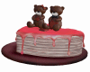 Teddy Bears Heart Cake