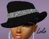Black and diamond hat