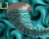 Teal/Silver Tiger Tail