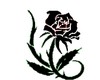 flower tatoo black