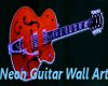 Neon Guitar Wall Art