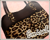 {E} Leopard Fur Purse