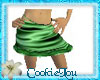 Green Silk Mini Skirt