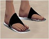 BLack wht Beach Sandals