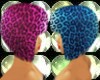 Leopard Pink/Blue Hair