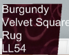 Burgundy Square Rug