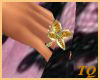 ~TQ~gold butterfly ring 