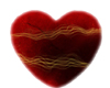 red and wavy gold heart