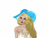 Hat with Hair 2 ( Blue )