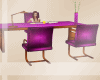 |Purple & Wood Desk|